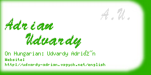 adrian udvardy business card